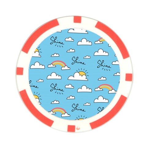 Seamless Pattern Vector Owl Cartoon With Bugs Poker Chip Card Guard (10 pack) from ArtsNow.com Front