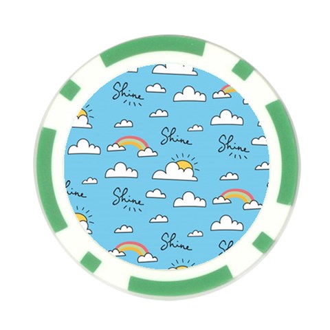 Seamless Pattern Vector Owl Cartoon With Bugs Poker Chip Card Guard (10 pack) from ArtsNow.com Front