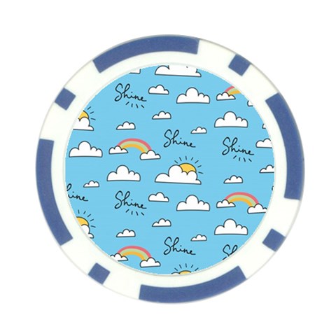 Seamless Pattern Vector Owl Cartoon With Bugs Poker Chip Card Guard (10 pack) from ArtsNow.com Front