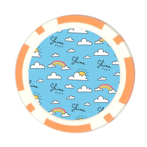 Seamless Pattern Vector Owl Cartoon With Bugs Poker Chip Card Guard (10 pack) from ArtsNow.com Front