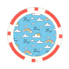 Seamless Pattern Vector Owl Cartoon With Bugs Poker Chip Card Guard (10 pack) from ArtsNow.com Back