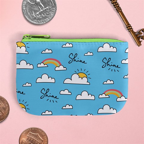 Seamless Pattern Vector Owl Cartoon With Bugs Mini Coin Purse from ArtsNow.com Front