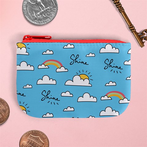 Seamless Pattern Vector Owl Cartoon With Bugs Mini Coin Purse from ArtsNow.com Front