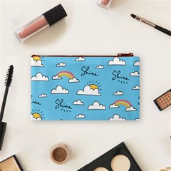 Seamless Pattern Vector Owl Cartoon With Bugs Cosmetic Bag (Small) from ArtsNow.com Back