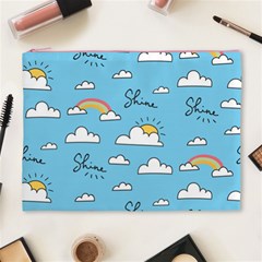 Seamless Pattern Vector Owl Cartoon With Bugs Cosmetic Bag (XL) from ArtsNow.com Front