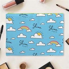 Seamless Pattern Vector Owl Cartoon With Bugs Cosmetic Bag (XL) from ArtsNow.com Front