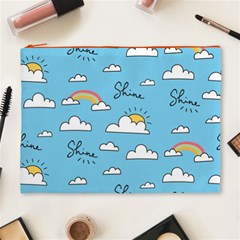 Seamless Pattern Vector Owl Cartoon With Bugs Cosmetic Bag (XL) from ArtsNow.com Front