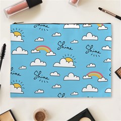 Seamless Pattern Vector Owl Cartoon With Bugs Cosmetic Bag (XL) from ArtsNow.com Front