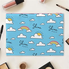 Seamless Pattern Vector Owl Cartoon With Bugs Cosmetic Bag (XL) from ArtsNow.com Back