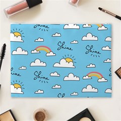 Seamless Pattern Vector Owl Cartoon With Bugs Cosmetic Bag (XL) from ArtsNow.com Back