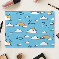 Seamless Pattern Vector Owl Cartoon With Bugs Cosmetic Bag (XL) from ArtsNow.com Back