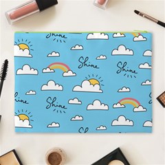 Seamless Pattern Vector Owl Cartoon With Bugs Cosmetic Bag (XL) from ArtsNow.com Back