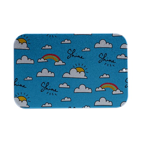Sky Pattern Open Lid Metal Box (Silver)   from ArtsNow.com Front