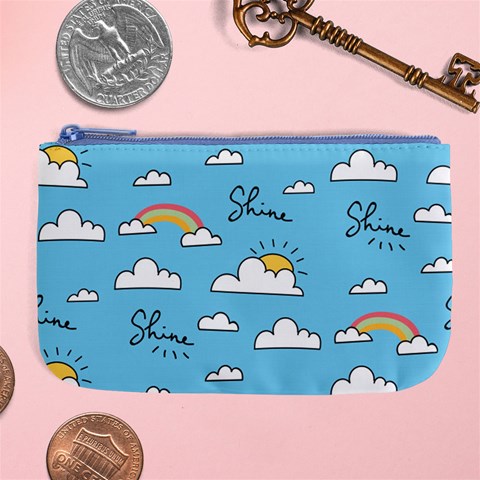 Sky Pattern Large Coin Purse from ArtsNow.com Front