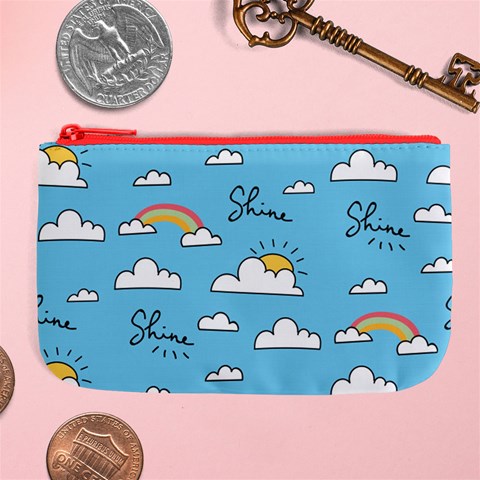 Sky Pattern Large Coin Purse from ArtsNow.com Front