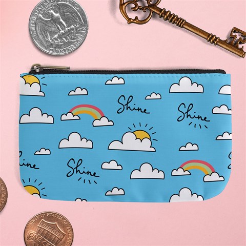 Sky Pattern Large Coin Purse from ArtsNow.com Front