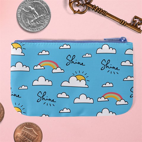 Sky Pattern Large Coin Purse from ArtsNow.com Back