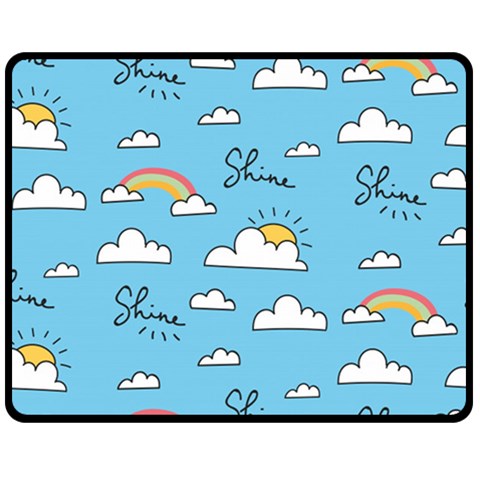 Seamless Pattern Vector Owl Cartoon With Bugs Fleece Blanket (Medium) from ArtsNow.com 60 x50  Blanket Front