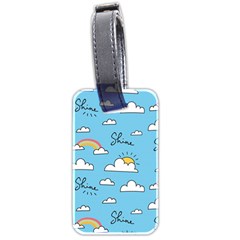 Seamless Pattern Vector Owl Cartoon With Bugs Luggage Tag (two sides) from ArtsNow.com Back