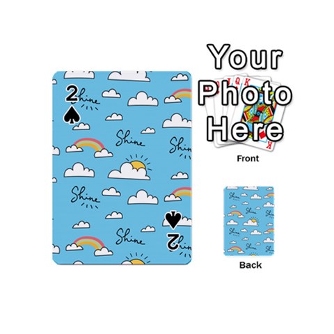 Seamless Pattern Vector Owl Cartoon With Bugs Playing Cards 54 Designs (Mini) from ArtsNow.com Front - Spade2