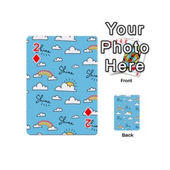 Seamless Pattern Vector Owl Cartoon With Bugs Playing Cards 54 Designs (Mini) from ArtsNow.com Front - Diamond2
