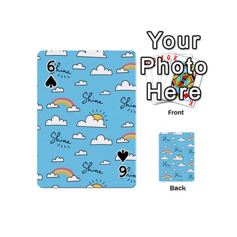 Seamless Pattern Vector Owl Cartoon With Bugs Playing Cards 54 Designs (Mini) from ArtsNow.com Front - Spade6