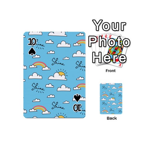 Seamless Pattern Vector Owl Cartoon With Bugs Playing Cards 54 Designs (Mini) from ArtsNow.com Front - Spade10