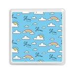 Seamless Pattern Vector Owl Cartoon With Bugs Memory Card Reader (Square)