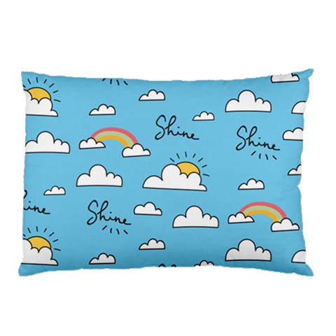 Seamless Pattern Vector Owl Cartoon With Bugs Pillow Case (Two Sides) from ArtsNow.com Front