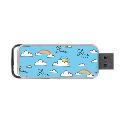 Seamless Pattern Vector Owl Cartoon With Bugs Portable USB Flash (Two Sides) from ArtsNow.com Front