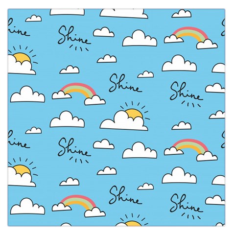 Seamless Pattern Vector Owl Cartoon With Bugs Square Satin Scarf (36  x 36 ) from ArtsNow.com Front
