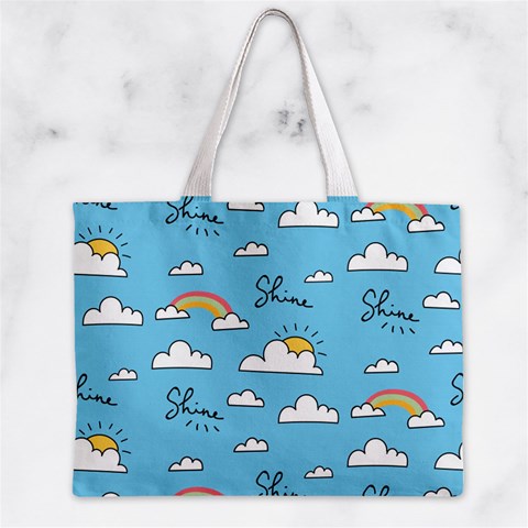 Seamless Pattern Vector Owl Cartoon With Bugs Zipper Mini Tote Bag from ArtsNow.com Front