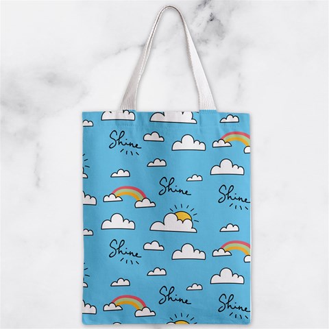 Seamless Pattern Vector Owl Cartoon With Bugs Zipper Classic Tote Bag from ArtsNow.com Front