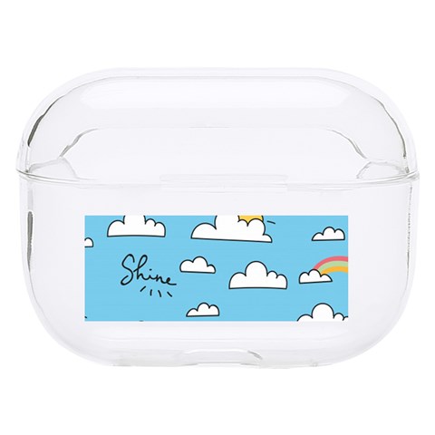 Seamless Pattern Vector Owl Cartoon With Bugs Hard PC AirPods Pro Case from ArtsNow.com Front