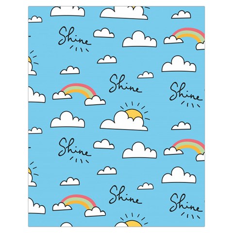Seamless Pattern Vector Owl Cartoon With Bugs Drawstring Pouch (XL) from ArtsNow.com Front