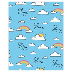 Seamless Pattern Vector Owl Cartoon With Bugs Drawstring Pouch (XL) from ArtsNow.com Back