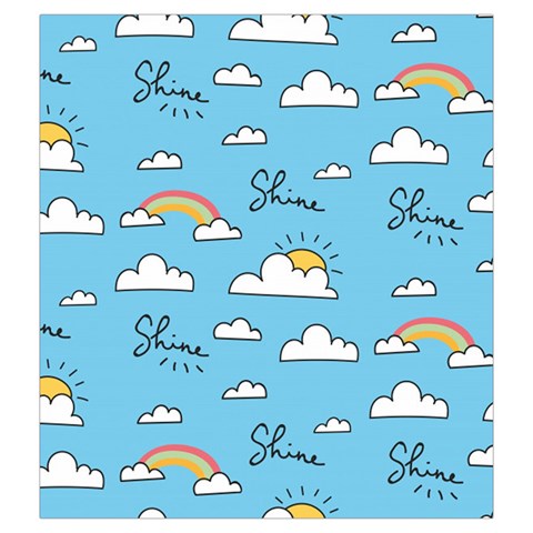 Seamless Pattern Vector Owl Cartoon With Bugs Drawstring Pouch (2XL) from ArtsNow.com Front