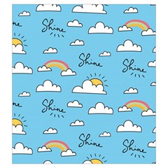 Seamless Pattern Vector Owl Cartoon With Bugs Drawstring Pouch (2XL) from ArtsNow.com Front