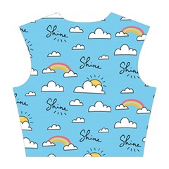 Seamless Pattern Vector Owl Cartoon With Bugs Cotton Crop Top from ArtsNow.com Back