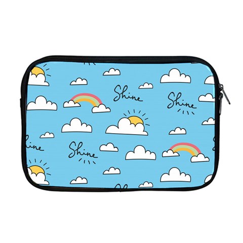 Seamless Pattern Vector Owl Cartoon With Bugs Apple MacBook Pro 17  Zipper Case from ArtsNow.com Front