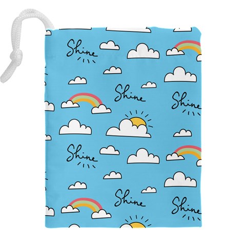 Sky Pattern Drawstring Pouch (4XL) from ArtsNow.com Back