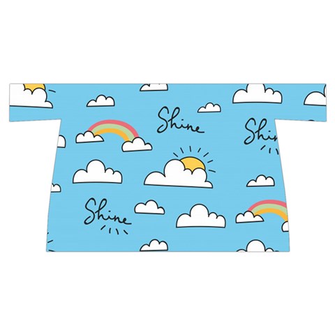 Seamless Pattern Vector Owl Cartoon With Bugs Wristlet Pouch Bag (Small) from ArtsNow.com Back