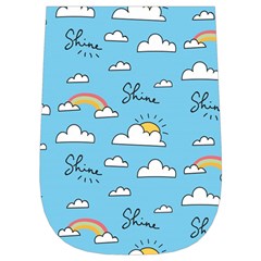 Seamless Pattern Vector Owl Cartoon With Bugs Wristlet Pouch Bag (Small) from ArtsNow.com Left Side