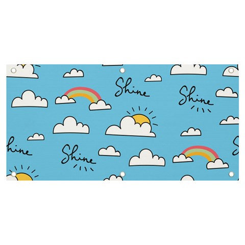 Sky Pattern Banner and Sign 4  x 2  from ArtsNow.com Front