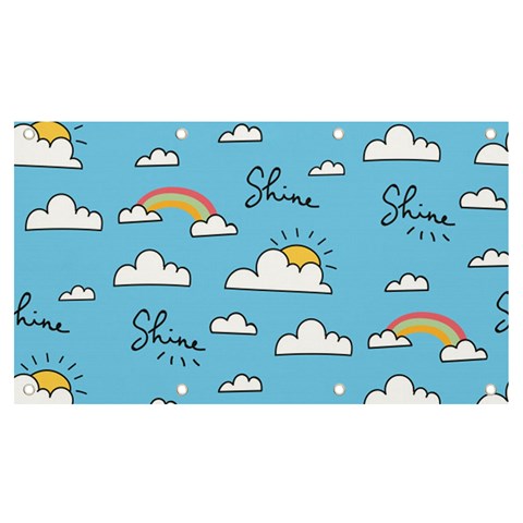 Sky Pattern Banner and Sign 7  x 4  from ArtsNow.com Front