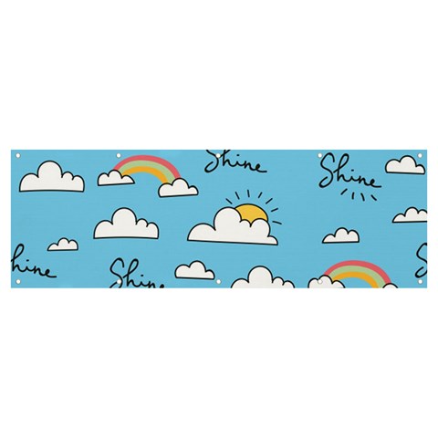 Sky Pattern Banner and Sign 12  x 4  from ArtsNow.com Front