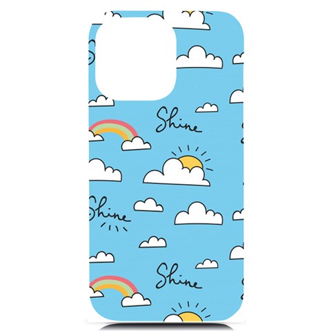 Sky Pattern iPhone 14 Pro Max Black UV Print Case from ArtsNow.com Front