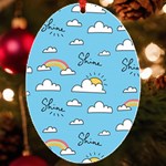 Sky Pattern UV Print Acrylic Ornament Oval