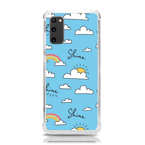 Seamless Pattern Vector Owl Cartoon With Bugs Samsung Galaxy S20 6.2 Inch TPU UV Case from ArtsNow.com Front