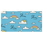 Seamless Pattern Vector Owl Cartoon With Bugs Banner and Sign 6  x 3 